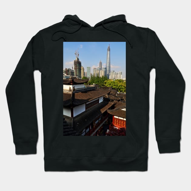 Over the Roofs of the Old City - Shanghai Hoodie by holgermader